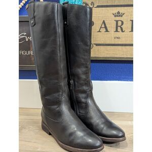 Pikolinos Womens Size 40 9.5 Classic Tall Riding Leather Zipper Boots